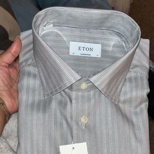 Eton Men contemporary check dress shirt